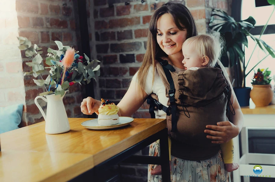 Baby Carrier Prime Pure Linen Bali Wood – Image 3