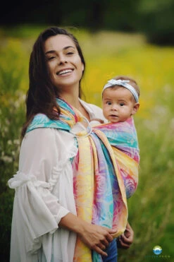 Ring Sling Linen Flower Bloom - Size S (1,7 M)