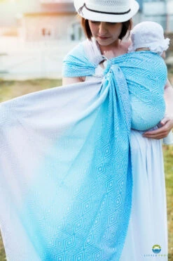 Ring Sling Linen Sky Cube - Size M (2 M)