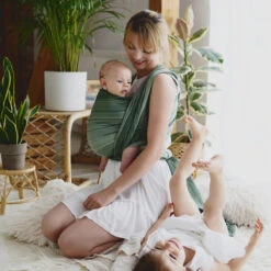 Little Frog Bamboo Verdelit - écharpe De Portage Tissée