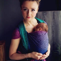 Little Frog écharpe De Portage - Dark Aurora Cube