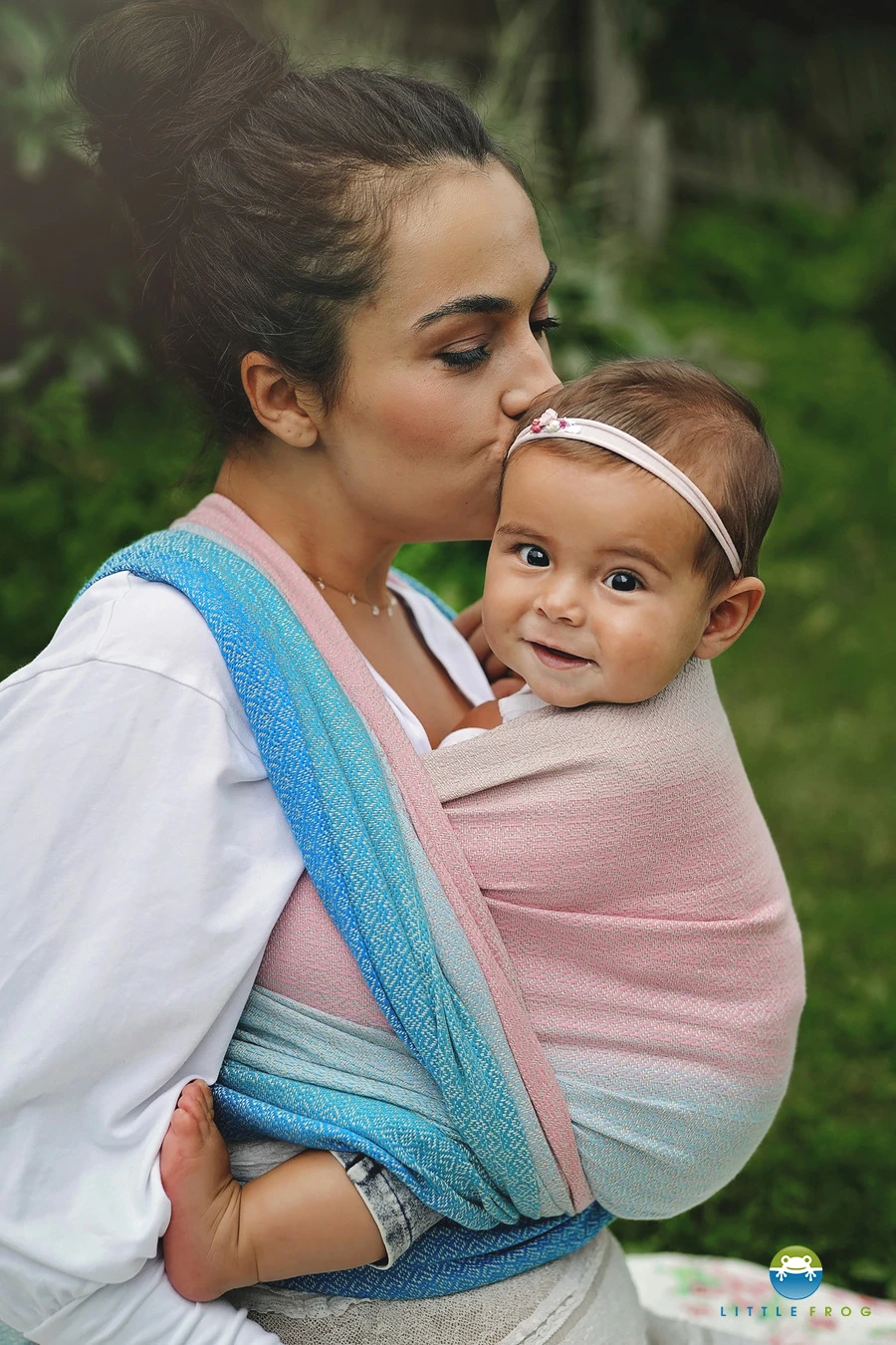 Little Frog Echarpe De Portage Jacquard Lovely Elafonisi