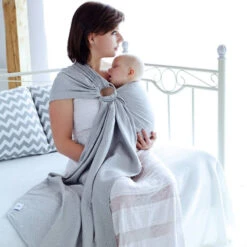 Little Frog écharpe De Portage Ring Sling - Grey Cube