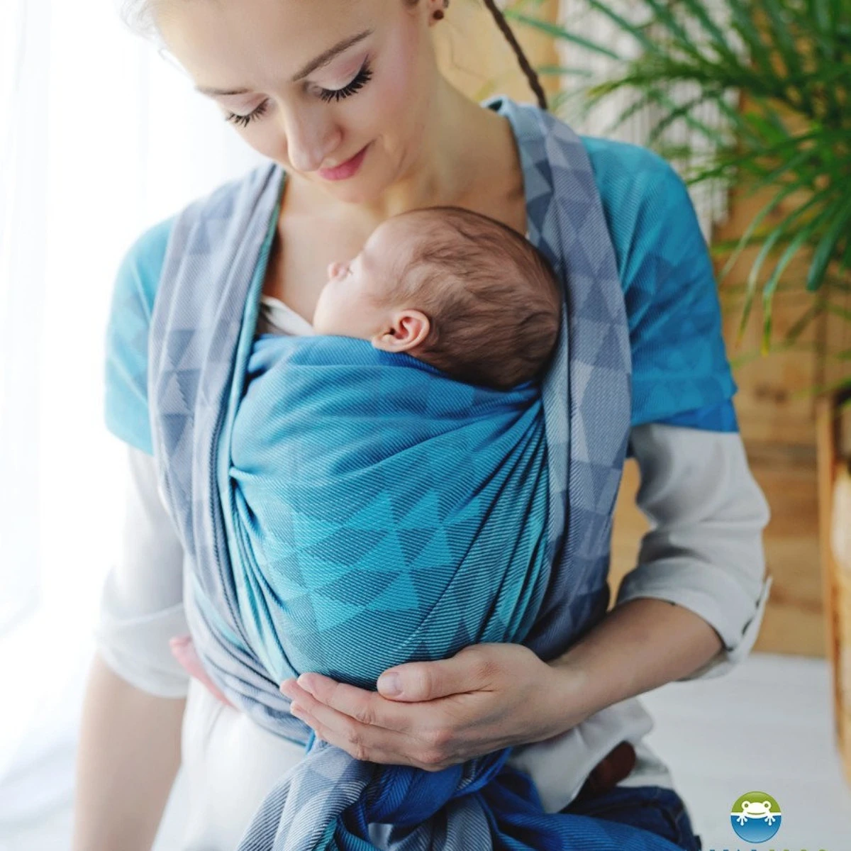 Little Frog Navy Illusion - écharpe De Portage Tissée – Image 2