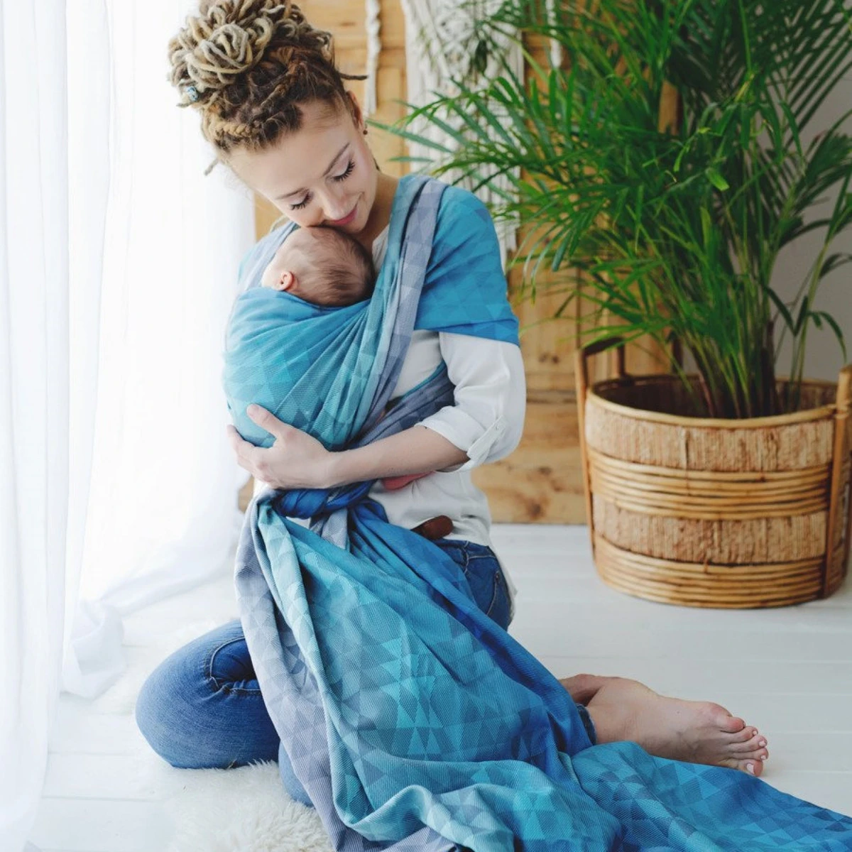 Little Frog Navy Illusion - écharpe De Portage Tissée