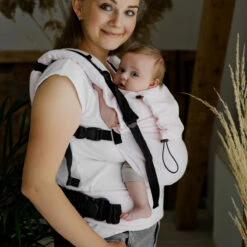 Little Frog Prime Linen Light Pink - Porte-bébé Nouveau-né En Lin