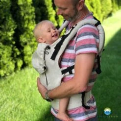 Little Frog Prime Linen Oatmeal - Porte-bébé Nouveau-né En Lin