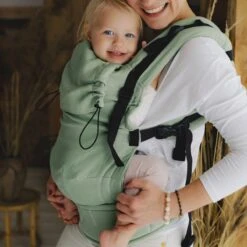 Little Frog Prime V2 BIO Sage - Porte-bébé Nouveau-né En Coton BIO
