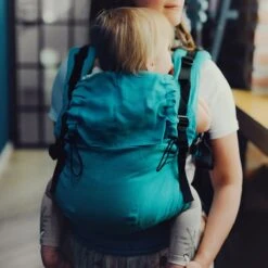 Little Frog Prime V2 Linen Hawaiian Waters - Porte-bébé Nouveau-né En Lin