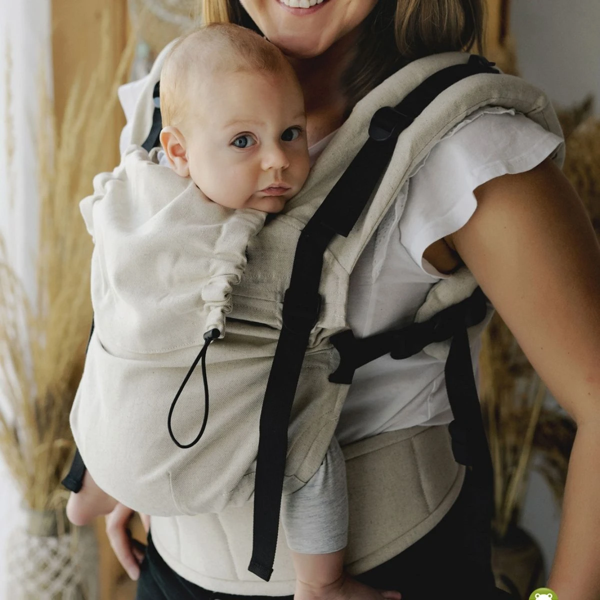 Little Frog Prime V2 Natural - Porte-bébé Nouveau-né Avec Du Lin