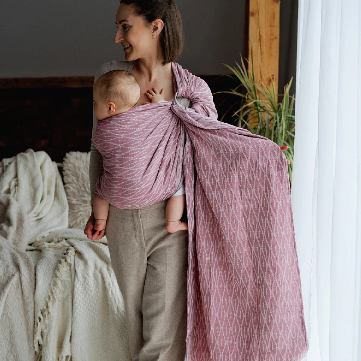 Little Frog Ring Sling - Blushing Flames