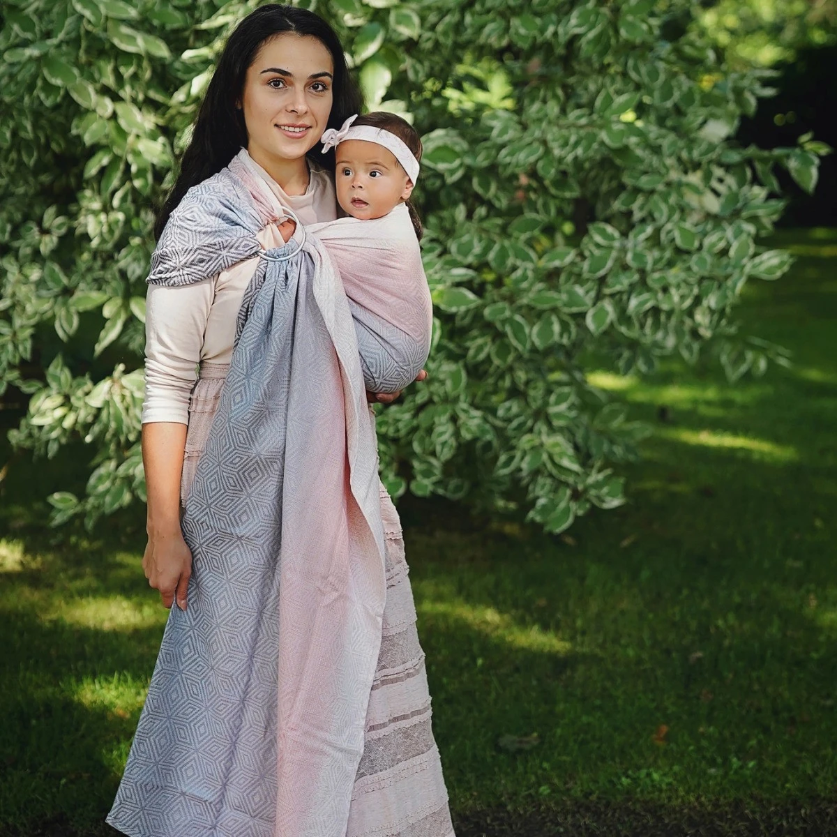 Little Frog Ring Sling - Cotton Foggy Cube – Image 3