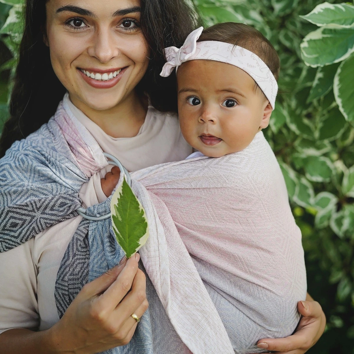 Little Frog Ring Sling - Cotton Foggy Cube – Image 4