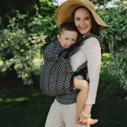 Little Frog XL Toddler Onyx Miles Porte-bambin Avec Du Lin