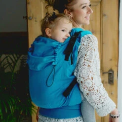 Little Frog XL Toddler Turquoise Herringbone Porte-bambin