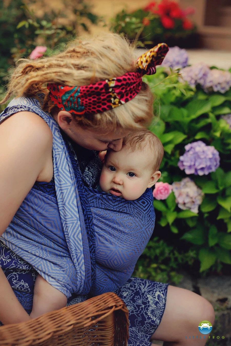 Little Frog Echarpe De Portage Marine Cube