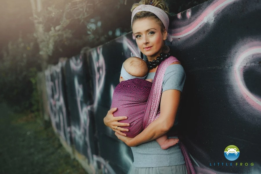 Little Frog Echarpe De Portage Peony Cube